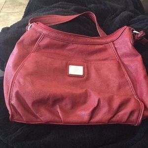 Red grace adele lily purse and a cream grace adele